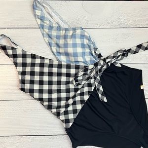Summersalt gingham wrap one-piece swim size 8